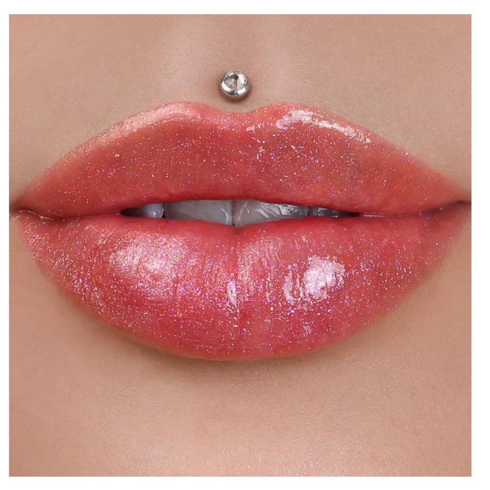 Wet Peach New in Box Jeffree Star The Gloss Pink Sparkle Lipgloss Peachy Shimmer
